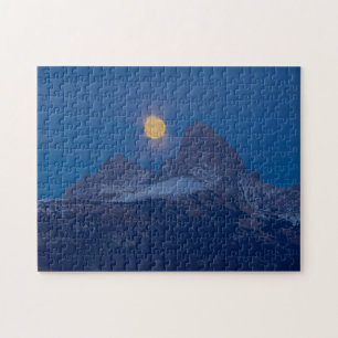 Quebra-cabeça Lua Cheia Nascente Grand Teton Driggs, Idaho