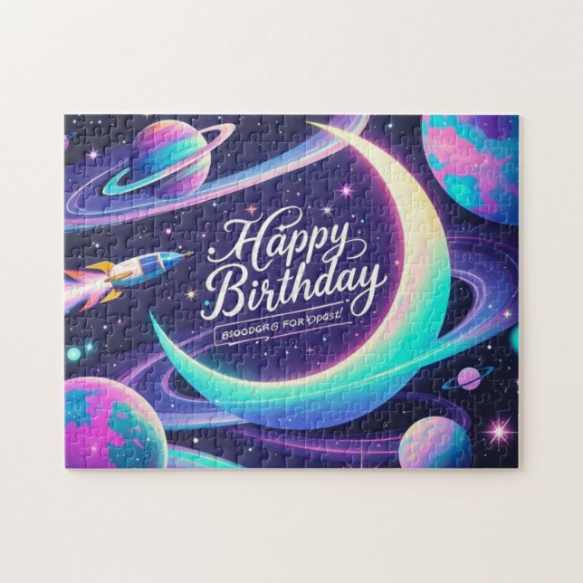 Quebra-cabeça Lua crescente, estrelas, planetas temática por gal (Horizontal)