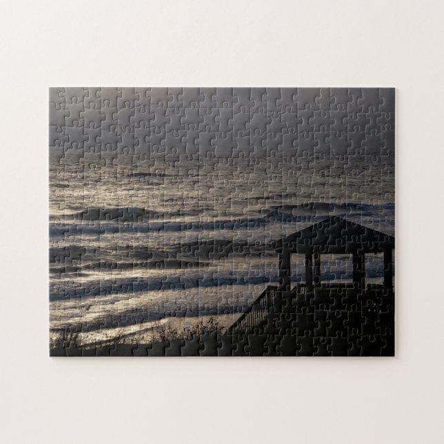 Quebra-cabeça Lua Lit Ondas OBX (Horizontal)