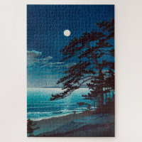 Lua na praia de Ninomiya, Hasui Kawase