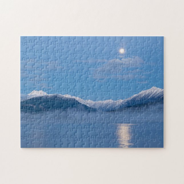 Quebra-cabeça Lua se pondo | Seabeck, Washington (Horizontal)