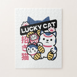 Quebra-cabeça Lucky Cat Maneki Neko – Japanese Fortune Cat 