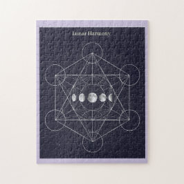 Quebra-cabeça Lunar Harmony Monochrome Art Jigsaw Puzzle