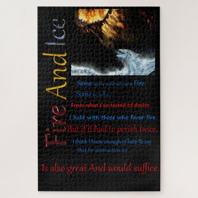 Quebra-cabeça Luta Contra O Fogo E O Gelo (Vertical)