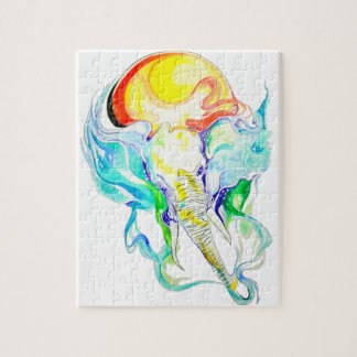 Quebra-cabeça luz do sol do elefante