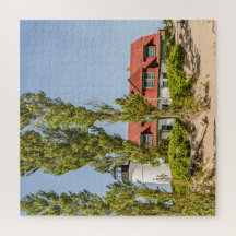 Luz solar em Point Betsie Lighthouse