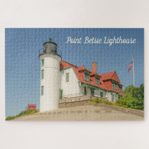 Quebra-cabeça Luz solar em Point Betsie Lighthouse em Michigan