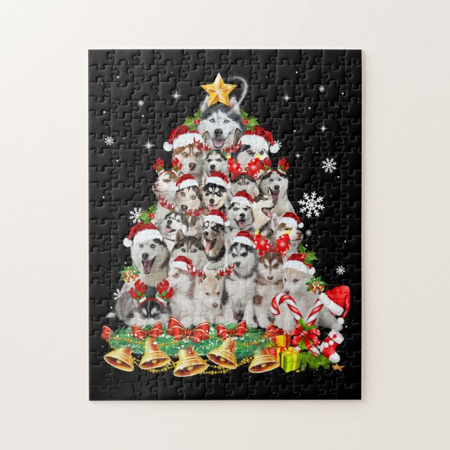 Quebra-cabeça Luzes de árvore de natal siberiana | Natal (Vertical)