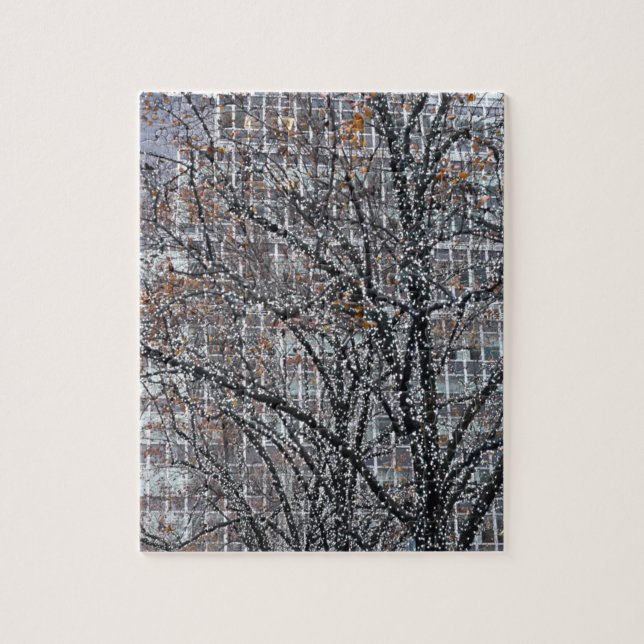 Quebra-cabeça Luzes de Natal no centro da cidade leste Nova Iorq (Vertical)