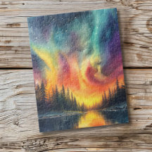 Luzes Do norte No Lago