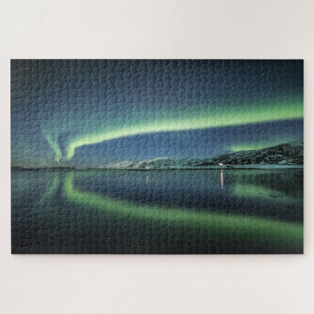 Quebra-cabeça Luzes do Norte Noruega (Horizontal)