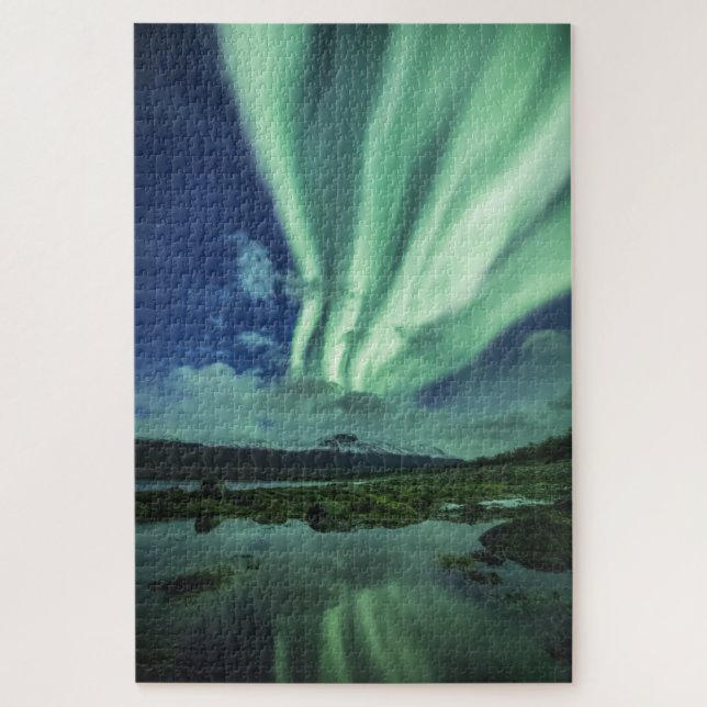 Quebra-cabeça Luzes do Norte Noruega (Vertical)