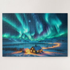 Quebra-cabeça Luzes do norte - Paisagem Cêntica Respiratória