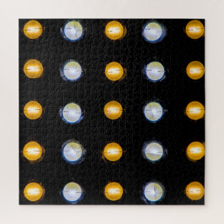 Quebra-cabeça Luzes LED, fundo de abstrato de encerramento.