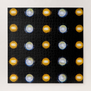 Quebra-cabeça Luzes LED, fundo de abstrato de encerramento.