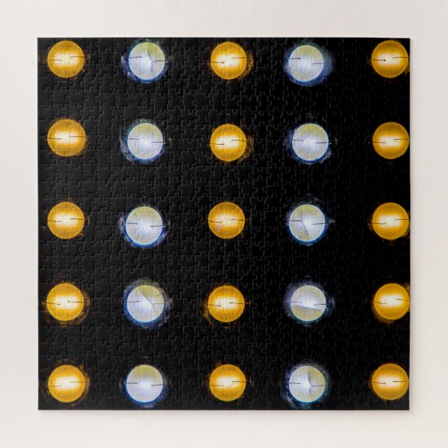 Quebra-cabeça Luzes LED, fundo de abstrato de encerramento. (Vertical)