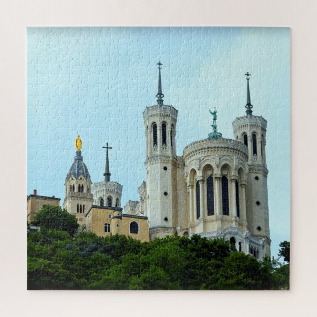 Quebra-cabeça Lyon França Basilica - 20x20 - 676 pcs. (Vertical)