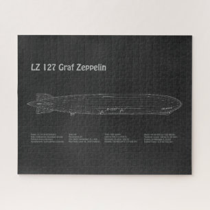 Quebra-cabeça LZ 127 Graf Zeppelin - Planos de Impressão Aeronáu