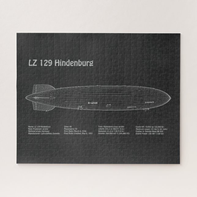 Quebra-cabeça LZ 129 Hindenburg - Planos de projeto de navegação (Horizontal)