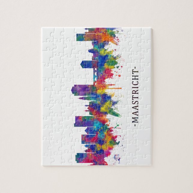 Quebra-cabeça Maastricht Países Baixos Skyline (Vertical)