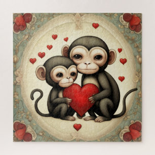 Quebra-cabeça Macaco Amor