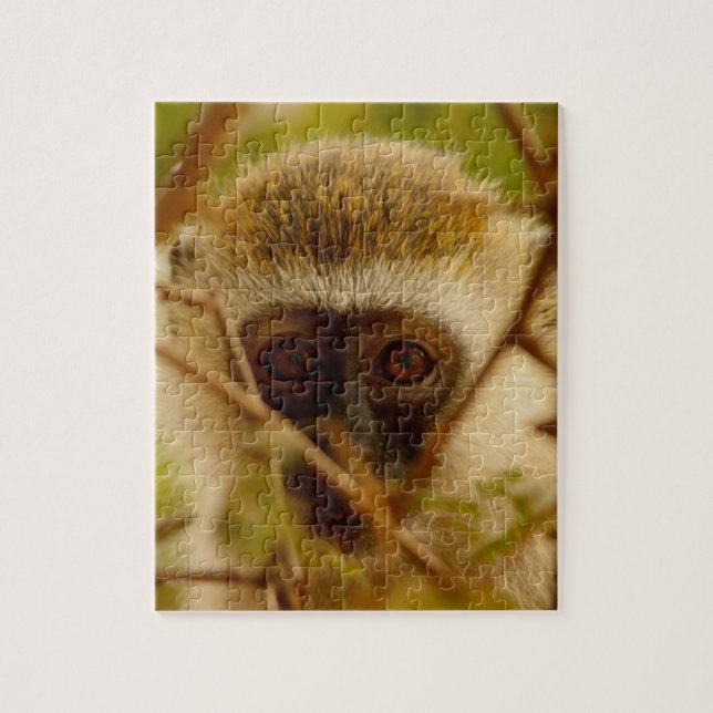 Quebra-cabeça Macaco atrevido. (Vertical)