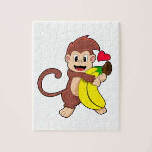 Quebra-cabeça Macaco com Banana