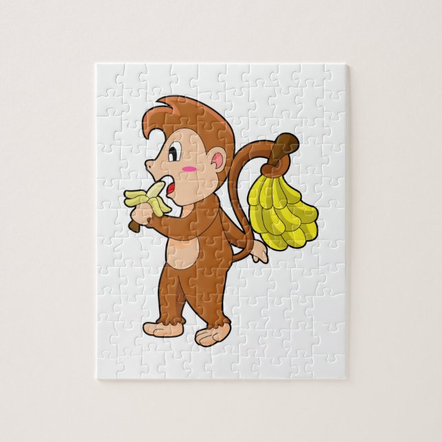 Quebra-cabeça Macaco com Bananas (Vertical)