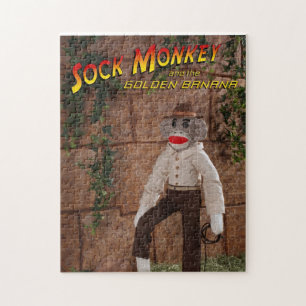Quebra-cabeça Macaco-meia e o Ouro Banana 11x14