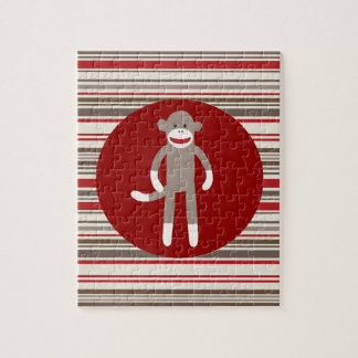 Quebra-cabeça Macaco-meia-gafanhoto no Círculo Vermelho Greve Ca