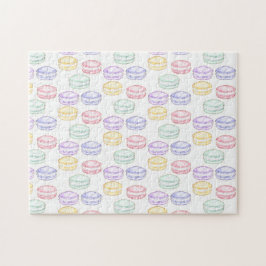 Quebra-cabeça Macarões Franceses com Aquarela