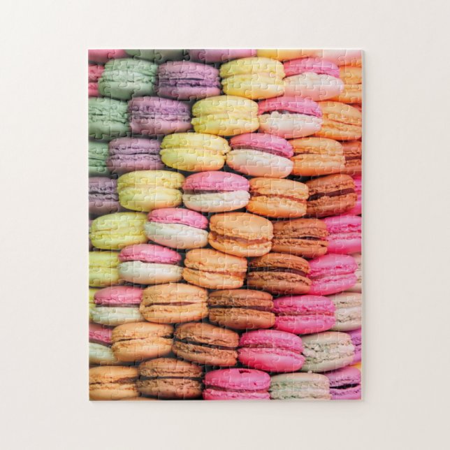 Quebra-cabeça Macarons Coloridos e Engraçados (Vertical)