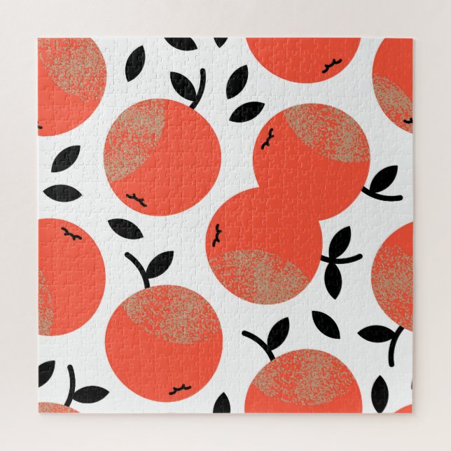 Quebra-cabeça Maçãs Vermelhas: Padrão Texturizado do Ouro. (Vertical)