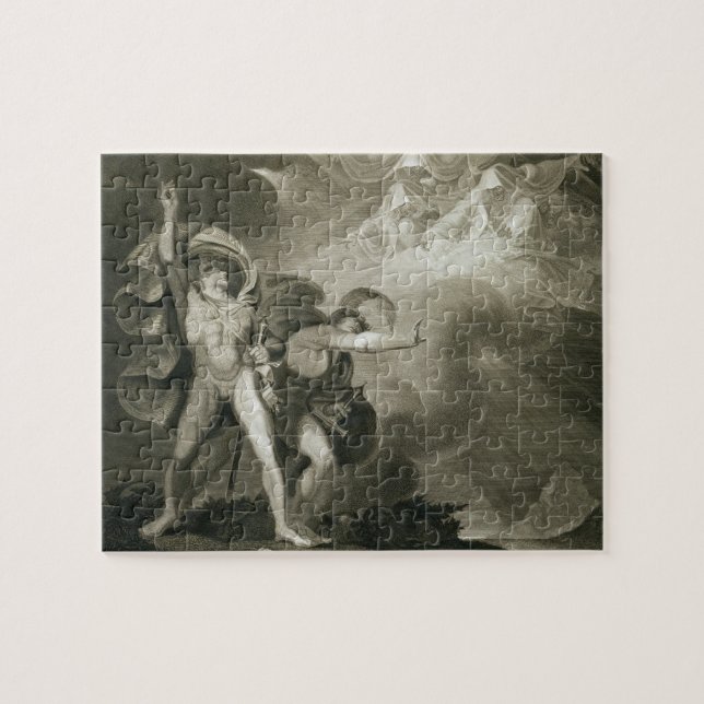 Quebra-cabeça Macbeth, Banquo e as três bruxas na charneca (Horizontal)