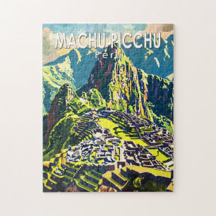 Quebra-cabeça Machu Picchu Peru, América do Sul, Viagem Art Vint