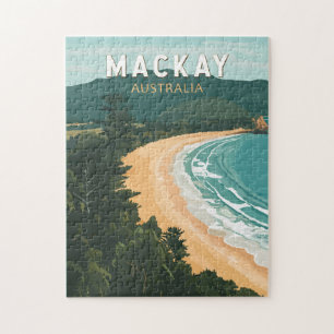 Quebra-cabeça Mackay Austrália - Viagem Art Vintage