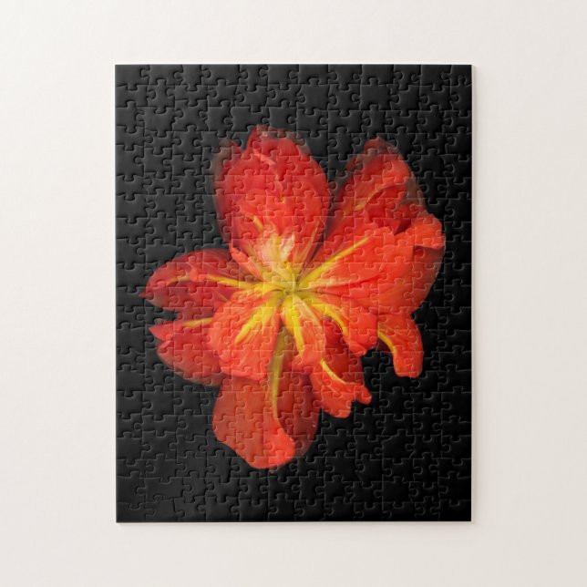 Quebra-cabeça Macro de Begonia Laranja Vibrante (Vertical)