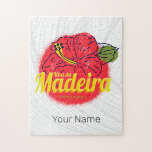 Quebra-cabeça Madeira Hibiscus Fllower Island Portugal Souvenir