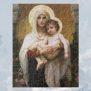 Quebra-cabeça Madona dos Rosas de Bouguereau