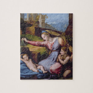 Quebra-cabeça Madonna do Diadem azul ou Madonna de t
