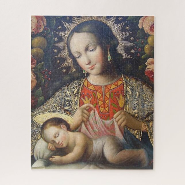 Quebra-cabeça Madonna e Criança (Vertical)