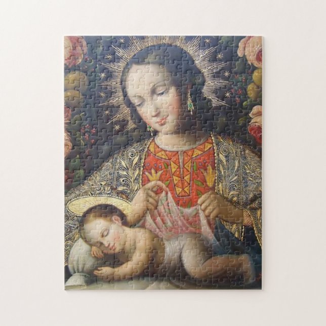 Quebra-cabeça Madonna e Criança (Vertical)