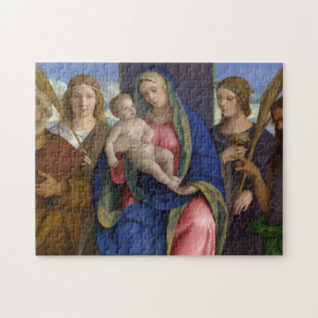 Quebra-cabeça Madonna e criança com santos (Horizontal)