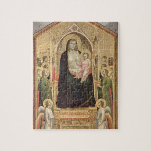 Quebra-cabeça Madonna e criança Enthroned, c.1300-03 (PRE-resto