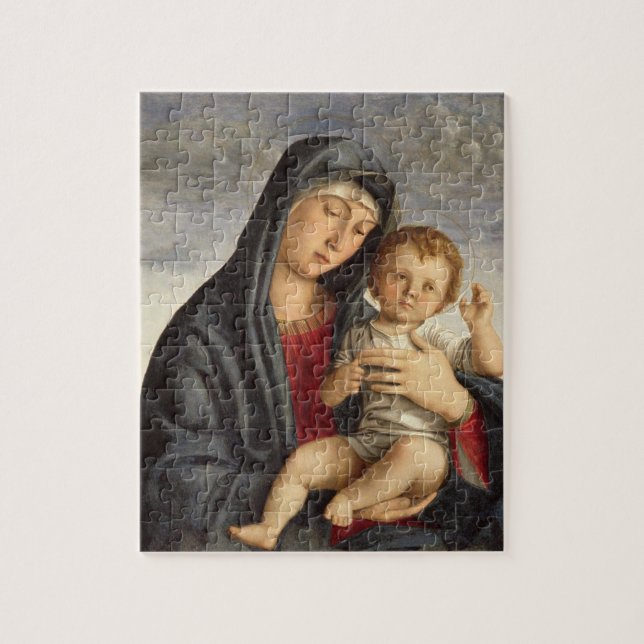 Quebra-cabeça Madonna e criança (óleo no painel) 2 (Vertical)