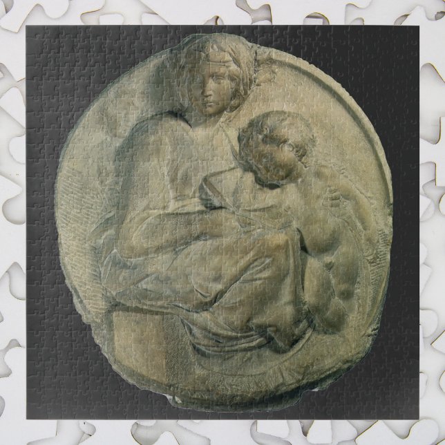 Quebra-cabeça Madonna e Criança, Tondo Pitti por Michelangelo (Criador carregado)
