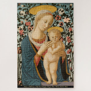 Quebra-cabeça Madonna Virgem Maria Criança Jesus Pintura Vintag