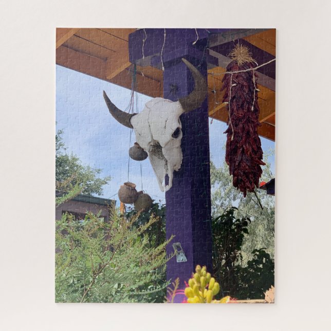 Quebra-cabeça Madrid NM Bull Caveira Red Chile ristra (Vertical)