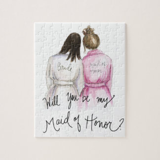 Quebra-cabeça Madrinha de casamento? Bolo MOH do Br da noiva do