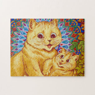 Quebra-cabeça Mãe com Kitten por Louis Wain